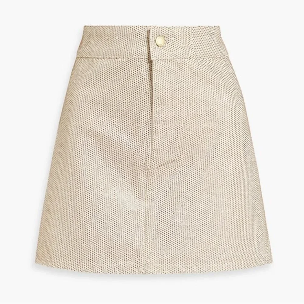 TRIARCHY Ms.Triarchy Crystal Embellished Denim Mini Skirt ORGANIC COTTON Size 24